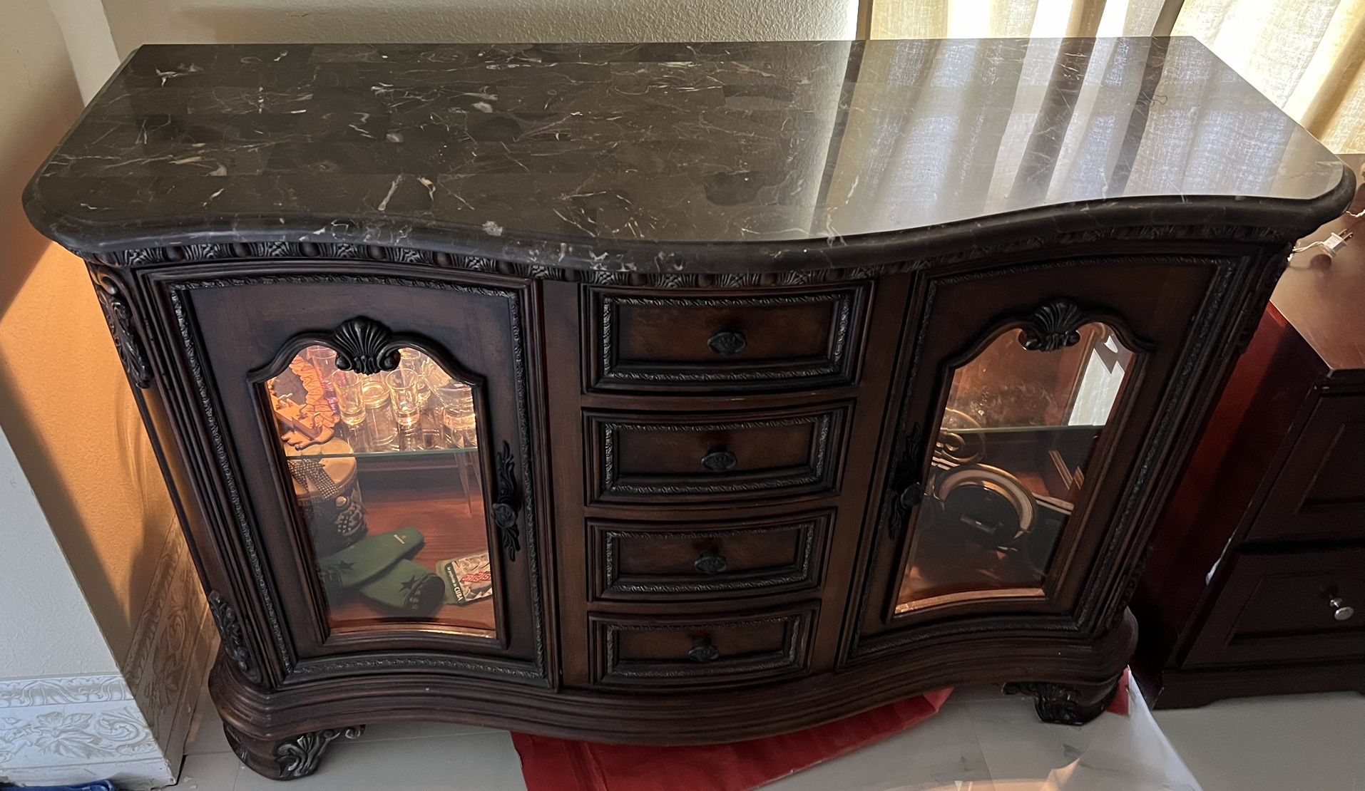 China Cabinet , Solid Wood , Light