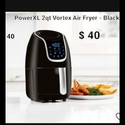 Brand New Power XL 2 Qt Vortex Air Fryer Black