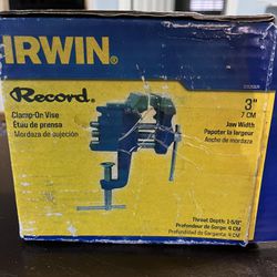 Irwin Clamp On Vise 3” Jaw Width