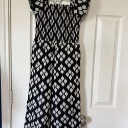 Janie & Jack - Black and White Patterned jumpsuit size 6T