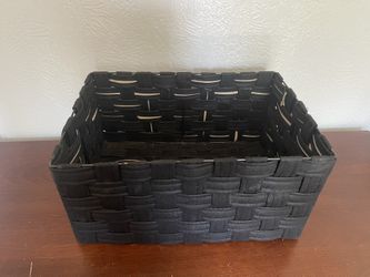 Fabric Storage Bin - Woven; Metal Frame