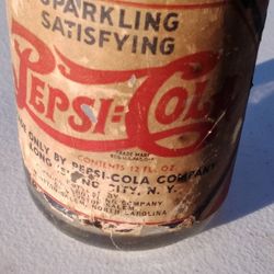 Vintage 1940's Pepsi Bottle 