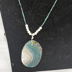 New Hand Made Agate Stone Necklace