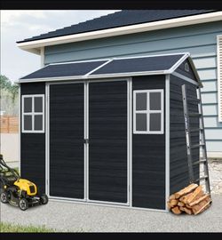 8 x 6ft Resin Outdoor Storage Shed Waterproof Shed
