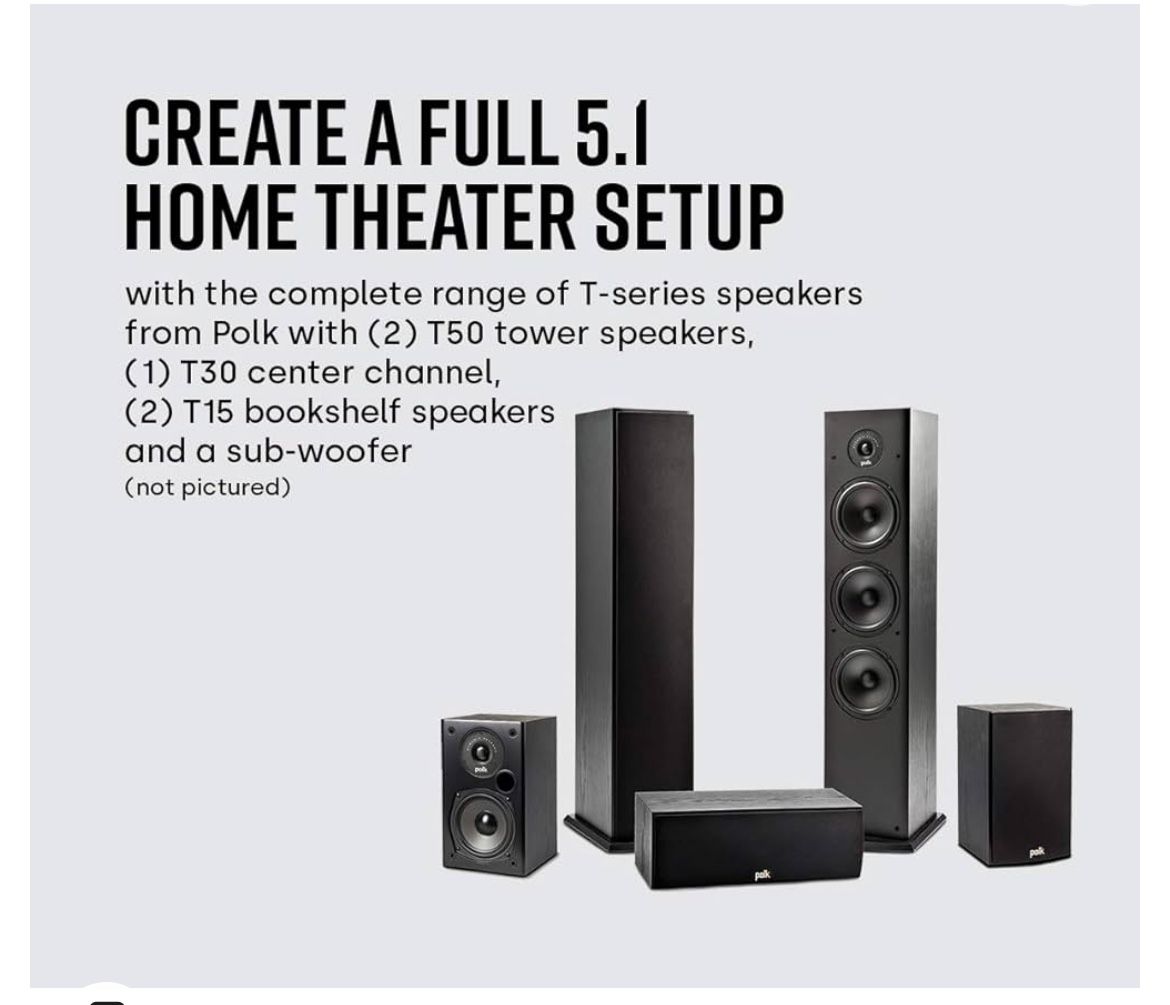 Polk Audio - Home Theater System - With Subwoofer & Extra Speakers Included 
