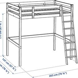 IKEA STORÅ Loft Bed – Black – Full/Double – Great Condition 