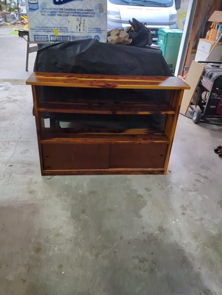 Solid Cedar Book Rack.