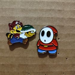 Super Mario and Shyguy Pins