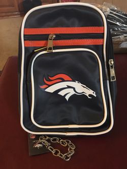 Denver Broncos Mini Sling Bag and bracelet