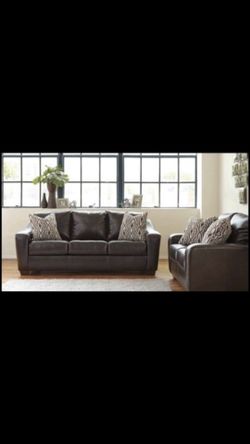 BRAND NEW ASHLEY LEATHER 2PC SOFA AND LOVESEAT FOR $799!!