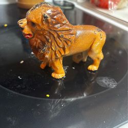 Kids cast iron bank lion