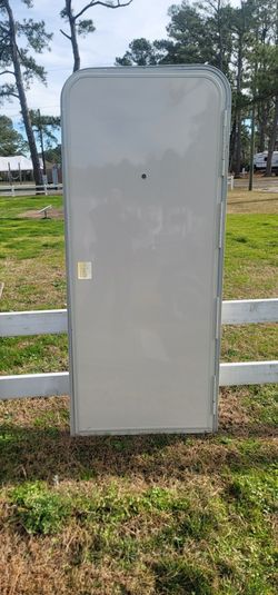 Camper, Rv, Fifth Wheel, Door