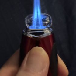 New Vintage Red/Silver Colibrí twin torch cigar lighter