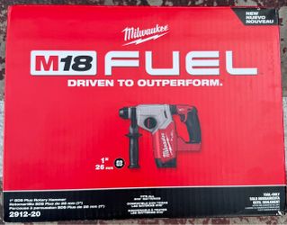 Milwuakee M18 FUEL 18V Lithium-lon Brushless Cordless 1 in. SDS-Plus Rotary Hammer (Tool-Only)