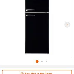 Galanz 10 cu. ft. Retro Frost Free Top Freezer Refrigerator in Black, Energy Star