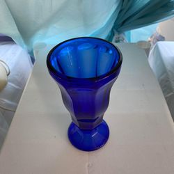 Vintage Cobalt Blue Molt Glass 