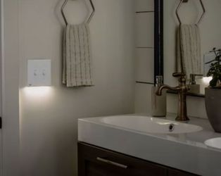 SnapPower SwitchLight LED Night Light Wall Plates (2-Pack) – Double Gang Toggle (White)