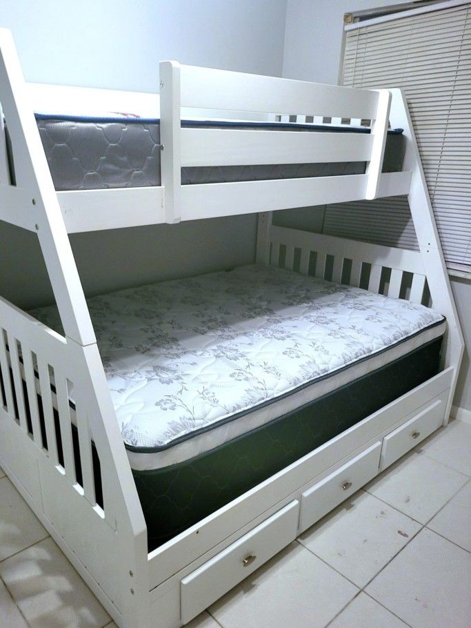 NEW PLUSH FULL PILLOWTOP MATTRESS WITH BOX SPRING ♨️ Bed frame is not available