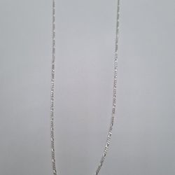 925 Solid Sterling Silver 1.5MM Figaro Chain Necklace Size 16