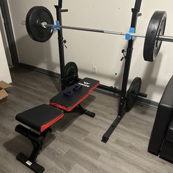 Bench and Squat Rack