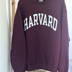 Rare HTF CHAMPION BURGUNDY HARVARD UNIVERSITY SWEATSHIRT SIZE Large