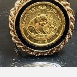 Coin ring Good,  24k And 14k Gold