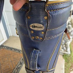 Vintage leather golf bag!
