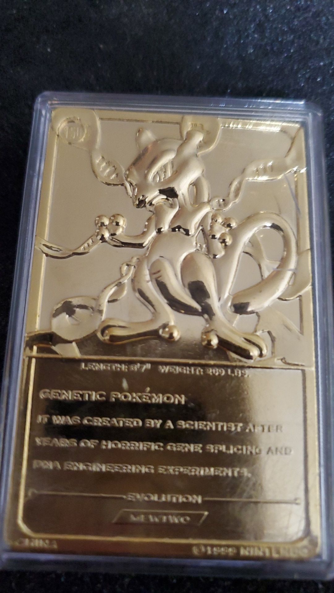 mewtwo gold pokemon cards MEWTWO Gold Pokémon card new in a case