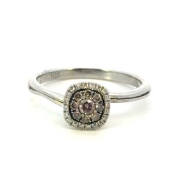 Woman’s Ladies 14k White Gold Diamond Ring .11 ctw Size 6.5 GP3129699