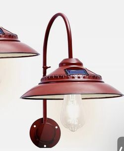 SOLAR OUTDOOR WATER PROOF BARN LIGHT WITH METAL DESING