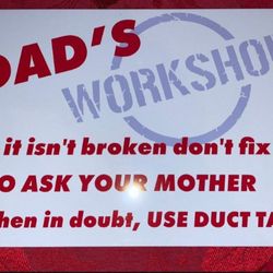 Dad's Workshop Metal Sign