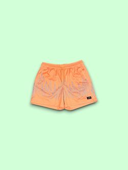 RSQ Mesh Shorts Men’s Flame Print Street Skate Surf Beach Small peach
