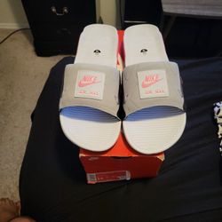 Nike Air Max 90 Slides White/Smoke Grey-Rose Size 14 Mens