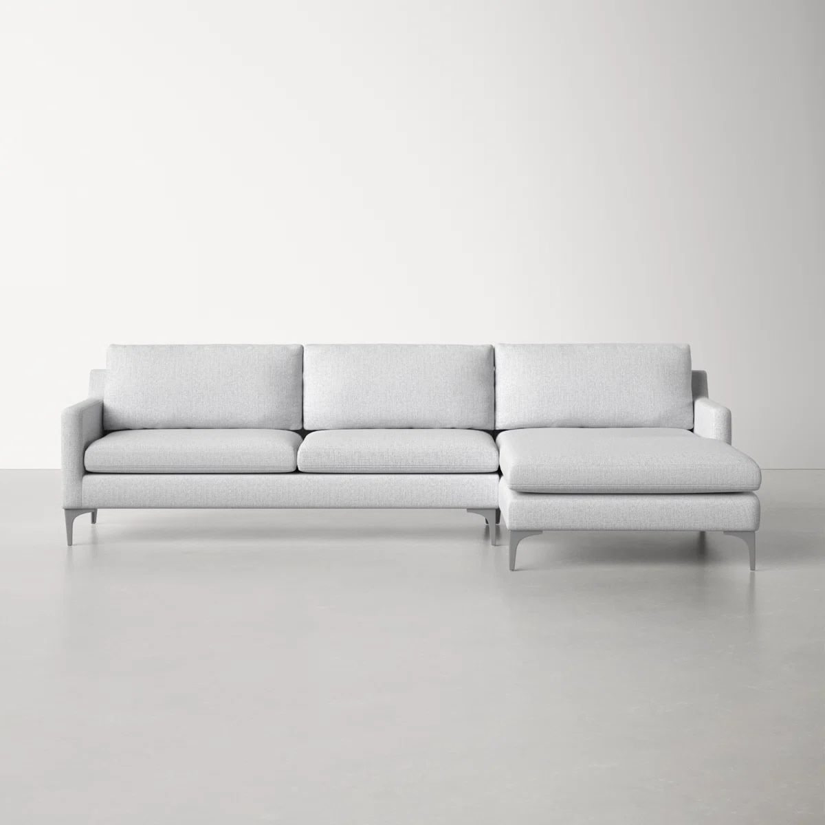 AllModern Jones 2-Piece Upholstered Chaise Sectional Couch Sofa 