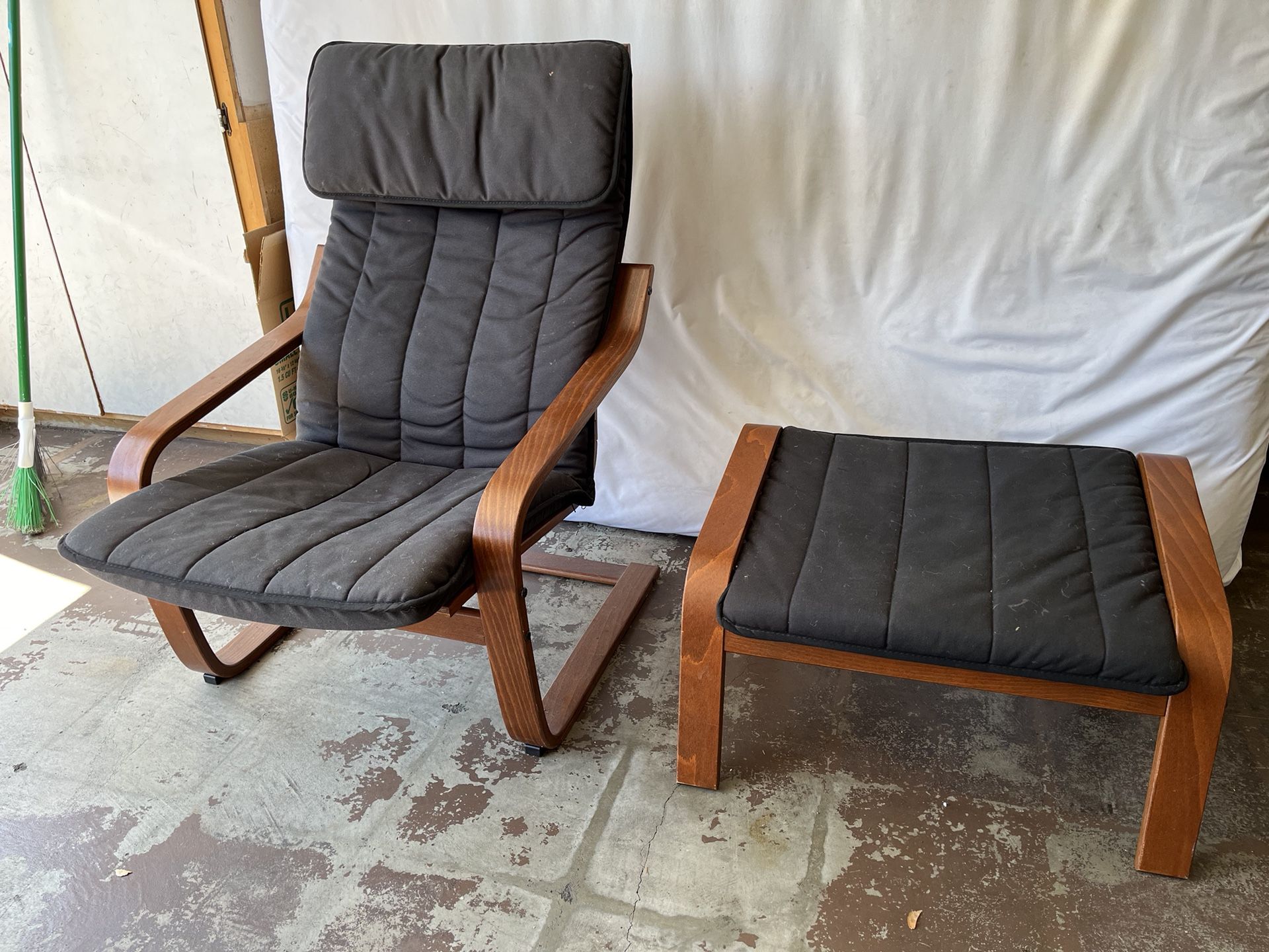 IKEA Poang Chair And Footrest