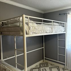 White Loft Bed