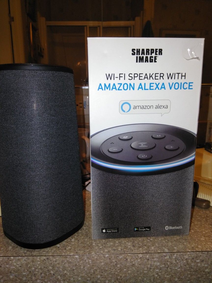 Sharper image wifi speaker with amazon alexa voice sales