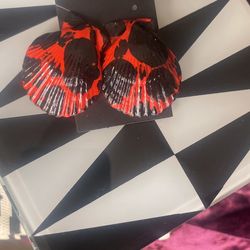 Handpainted Seashell Earrings