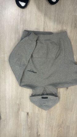 Essentials hoodie(dark oatmeal gray) small