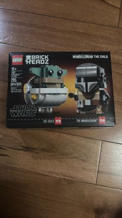 Lego Brick Heads - The Mandalorian And The Child
