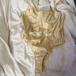 Cream And Gold Bodysuit