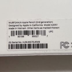 Apple Pencil (2da Generación)