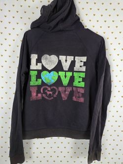 Victorias Secret Pink Vintage Y2k recycle Earth Love Hoodie Jacket Medium