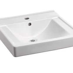 American Standard (contact info removed)EC.020 Decorum Wall-Hung Bathroom Sink, White