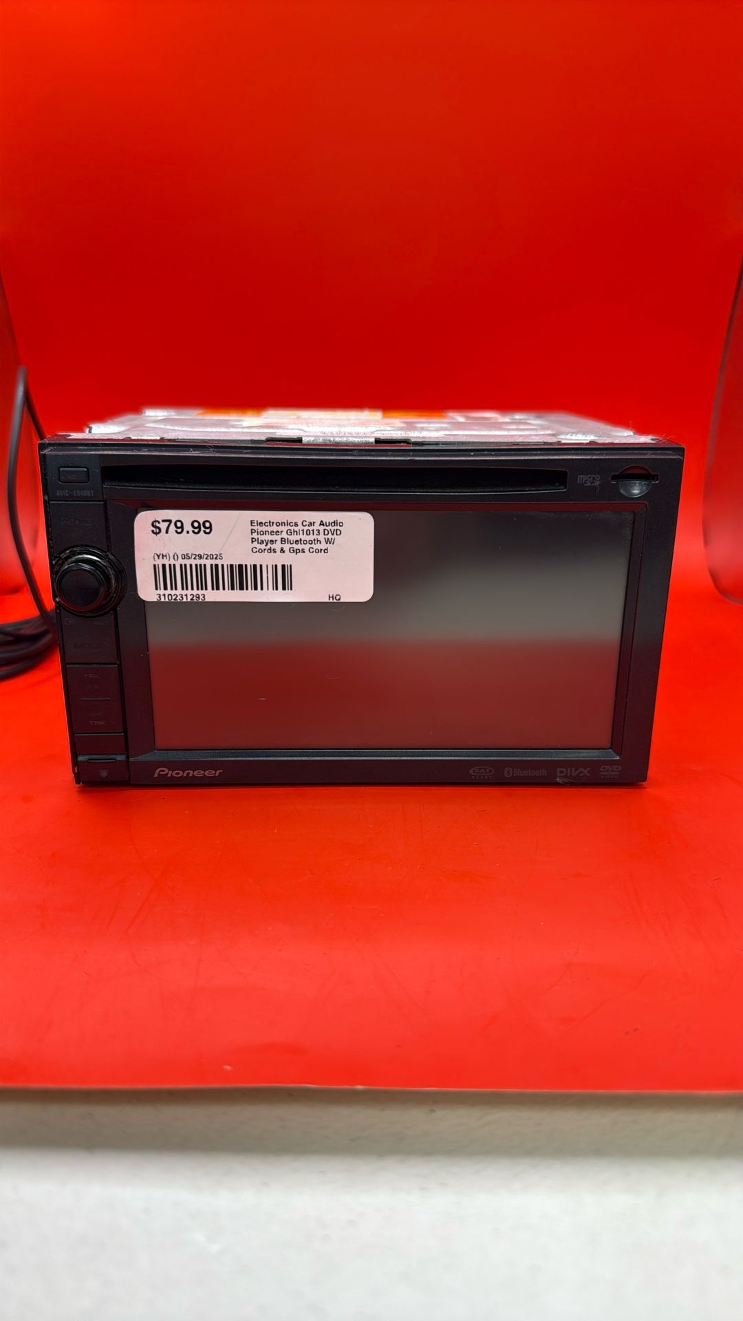 PIONEER AUDIO STEREO DVD PLAYER BLUETOOTH W CORDS MODEL #GHI1013