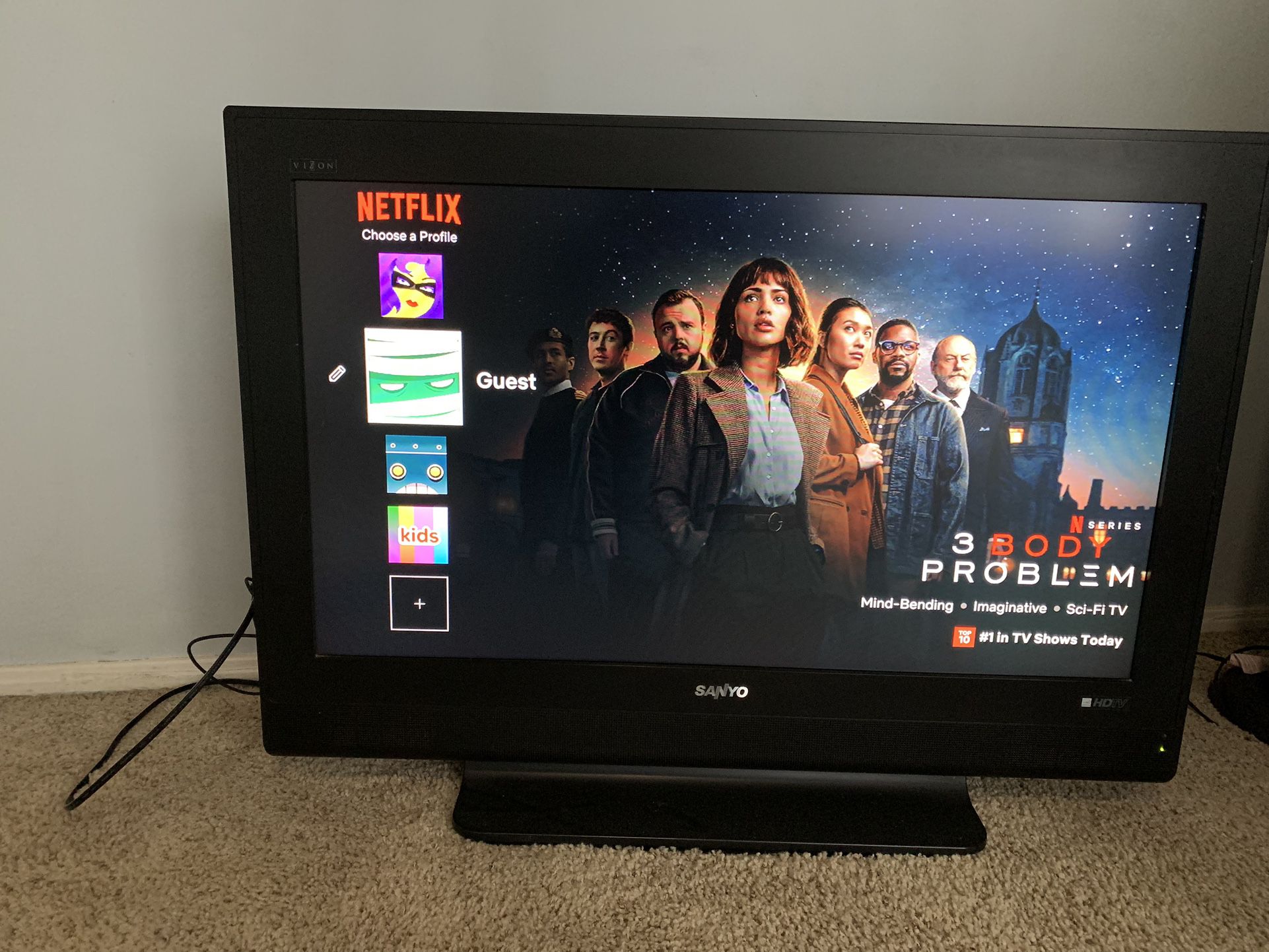 32” Sanyo HD TV and Amazon Fire TV Stick Included 