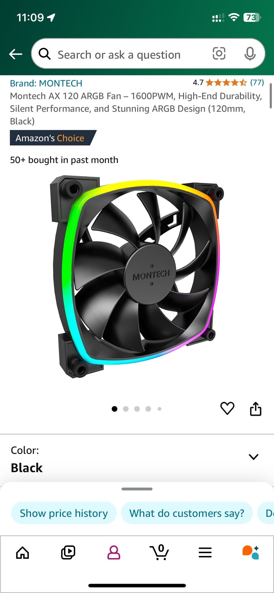4 RGB PC Fans 120mm