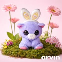 0039 Cat With Easter Bunny Ears 8” Tall