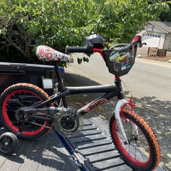 Child Kid Children Bike 16” Wheels With Training Wheels Bicycle Tricycle Trike in Good Condition