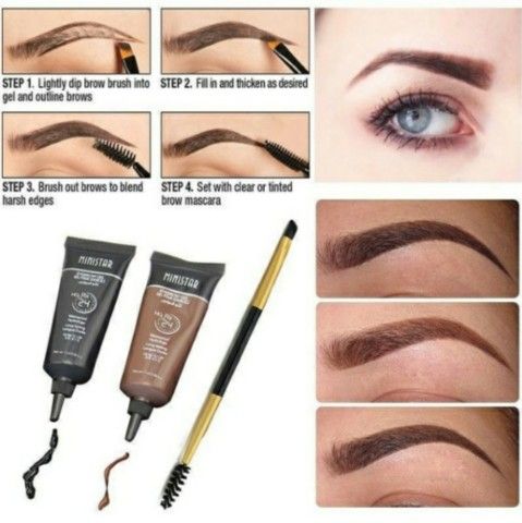 Henna mascara eyebrow waterproof tint black and brown